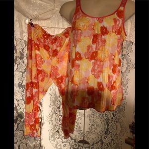 2 pc pajama Capri Set Sz L